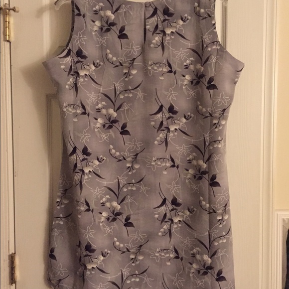 Purple/Gray flower print dress - Picture 2 of 6